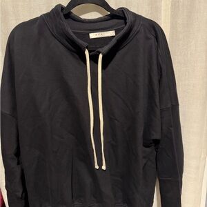 MNML Black Hoodie with Cream Drawstrings